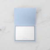 Gelbe und hellblaue Rose Vintage Frühjahrssonne Dankeskarte (Innenseite)