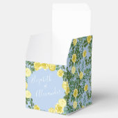 Gelbe und hellblaue Rose Vintage Frühjahrssonne Geschenkschachtel (Geöffnet)