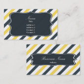 Gelbe und karkochfreie graue Streifen Visitenkarte (Vorne/Hinten)