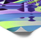 Gelbe und Lila Abstrakte Textur Poster (Ecke)