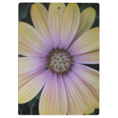 Gelbe und Lila Blume Klemmbrett (Rückseite)