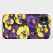 Gelbe und Lila Blume Pansy Case-Mate iPhone Hülle (Rückseite (Horizontal))