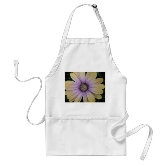 Gelbe und Lila Blume Schürze (Vorne)