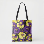 Gelbe und Lila Blume Tasche (Vorderseite)