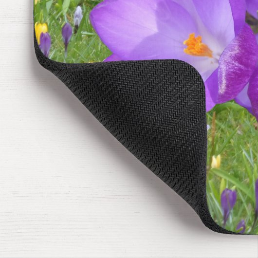 Gelbe und Lila Crocuses Mouse Pad Mousepad (Ecke)