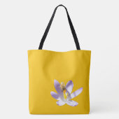 Gelbe und Lila Crocuses Totasche Tasche (Rückseite)