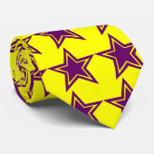 Gelbe und lila Krawatte (Gerollt)