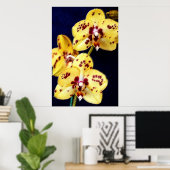 Gelbe und Lila Orchideen Poster (Heimbüro)