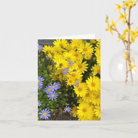 Gelbe und Lila Personalisierte Grußkarte Karte (Gelbe Blume)