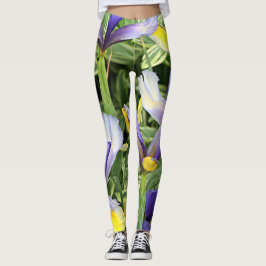 Gelbe und lila Reize Leggings