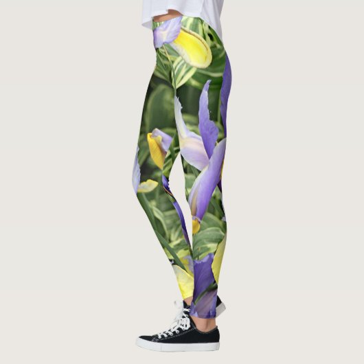 Gelbe und lila Reize Leggings (Links)