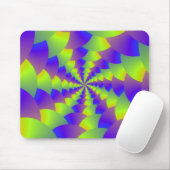 Gelbe und Lila Spiralmousepad Mousepad (Mit Mouse)
