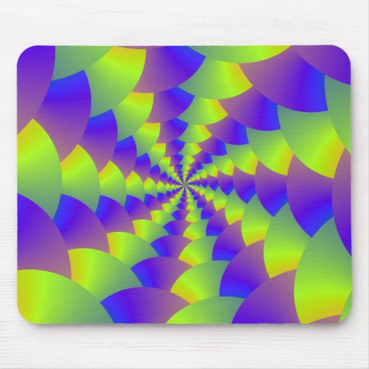 Gelbe und Lila Spiralmousepad Mousepad (Vorne)