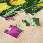 Gelbe und Lila Tulip Blume Puzzle (Seite)