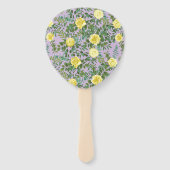 Gelbe und Lila Vintage Hochzeit Fächer (Rückseite)