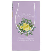 Gelbe und Lila Vintage Hochzeit Kleine Geschenktüte (Vorderseite)