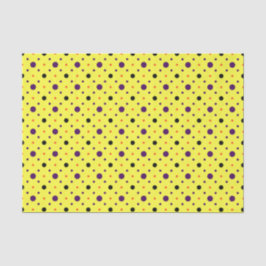 Gelbe und mehrdimensionale Polka-Dots Seidenpapier