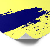 Gelbe und Navy-Blue-Mabry-Mühle Poster (Ecke)