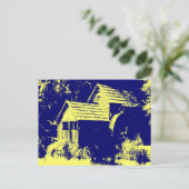 Gelbe und Navy-Blue-Mabry-Mühle Postkarte (Stehend Vorderseite)