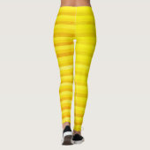 Gelbe und ockerfarbene Streifen Leggings (Rückseite)