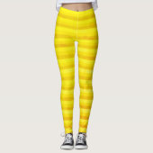 Gelbe und ockerfarbene Streifen Leggings (Vorderseite)