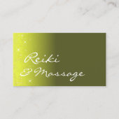 Gelbe und olivgrüne Glitzer mit Foto Visitenkarte (Vorderseite)