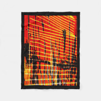 Gelbe und orange Abstrakte Bio Fotomontage St. Fleecedecke