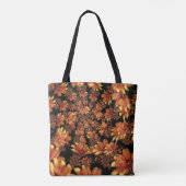 Gelbe und orange Blumenentwurfs-Taschen-Tasche Tasche (Rückseite)