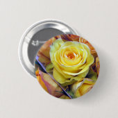 Gelbe und orange Rose Button (Vorne & Hinten)