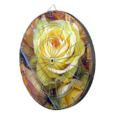 Gelbe und orange Rose Dartscheibe (Vorderseite rechts)