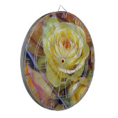 Gelbe und orange Rose Dartscheibe (Vorderseite Links)