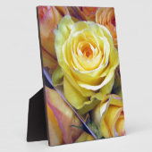 Gelbe und orange Rose Fotoplatte (Seite)