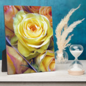 Gelbe und orange Rose Fotoplatte (Seite)