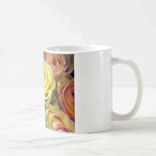Gelbe und orange Rose Kaffeetasse
