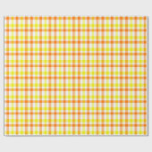 Gelbe und orange Streifen Geschenkpapier (Flach)