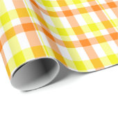 Gelbe und orange Streifen Geschenkpapier (Rolleneckpunkt)