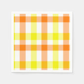 Gelbe und orange Streifen Serviette (Vorderseite)