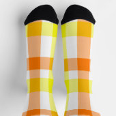 Gelbe und orange Streifen Socken (Oben)