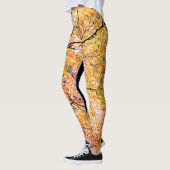 Gelbe und orangefarbene Blätter Leggings (Links)