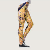 Gelbe und orangefarbene Blätter Leggings (Rechts)