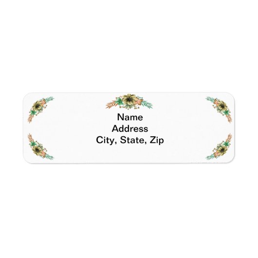 gelbe und orangefarbene Blumenadresse (Vorne)