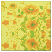 Gelbe und orangefarbene Blütenstoffe Stoff (Muster)