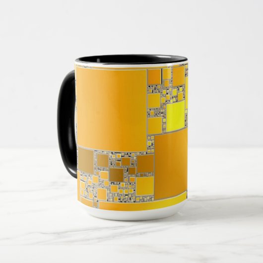 Gelbe und orangefarbene Combo-Tasse Tasse (Vorderseite Links)