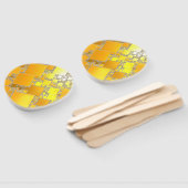 Gelbe und orangefarbene Fans Fächer (Non-assembled)