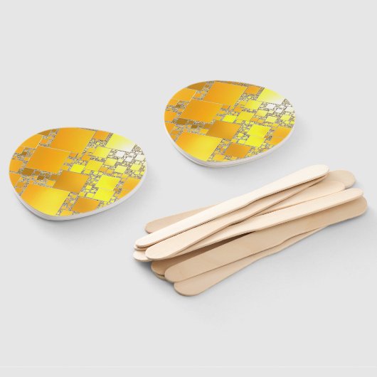 Gelbe und orangefarbene Fans Fächer (Non-assembled)