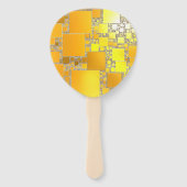 Gelbe und orangefarbene Fans Fächer (Vorderseite)