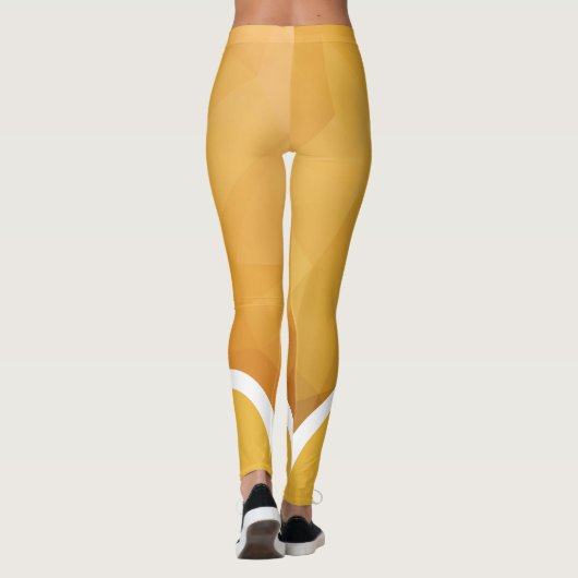 Gelbe und orangefarbene Farbtöne mit dem Namen mod Leggings (Rückseite)