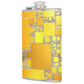 Gelbe und orangefarbene Flasche Flachmann (Links)