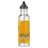 Gelbe und orangefarbene Flasche Wasser Edelstahlflasche (Links)