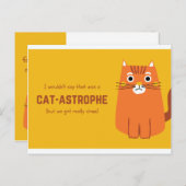 Gelbe und orangefarbene Katze Postkarte (Vorne/Hinten)